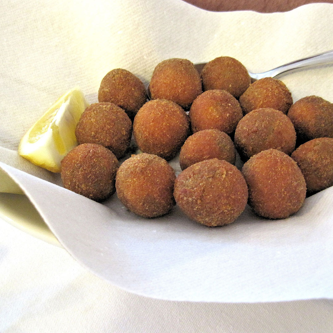 Fried olives