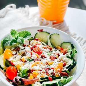 plated salad