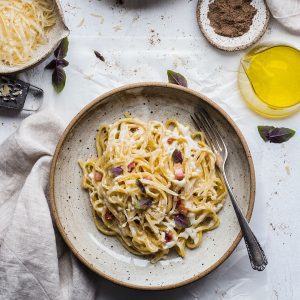 plated pasta