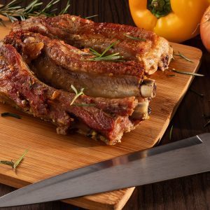 Ribs on cutting board