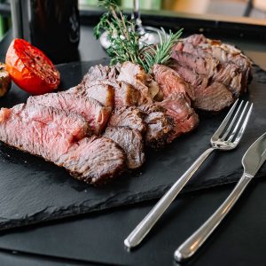 plated Steak