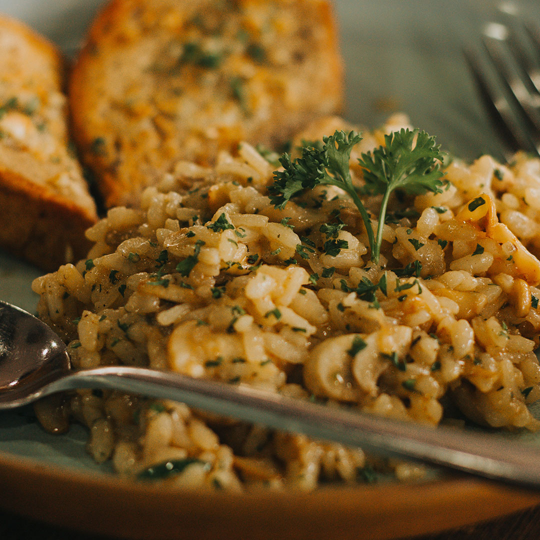 plated risotto