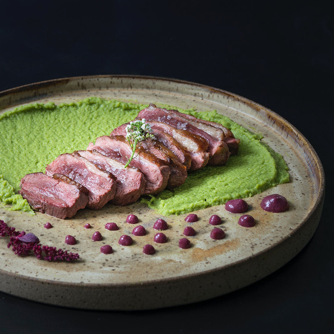 plated steak