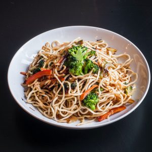 plated noodles