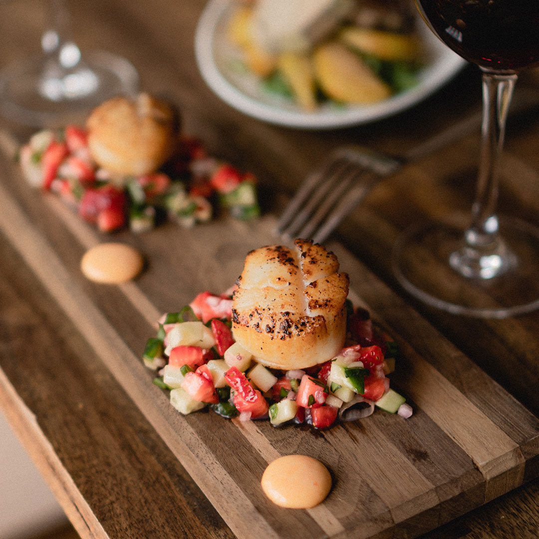 plated scallops