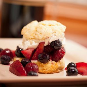 Peppered Scone with Strawberries