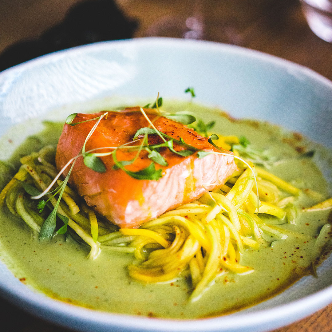 plated salmon