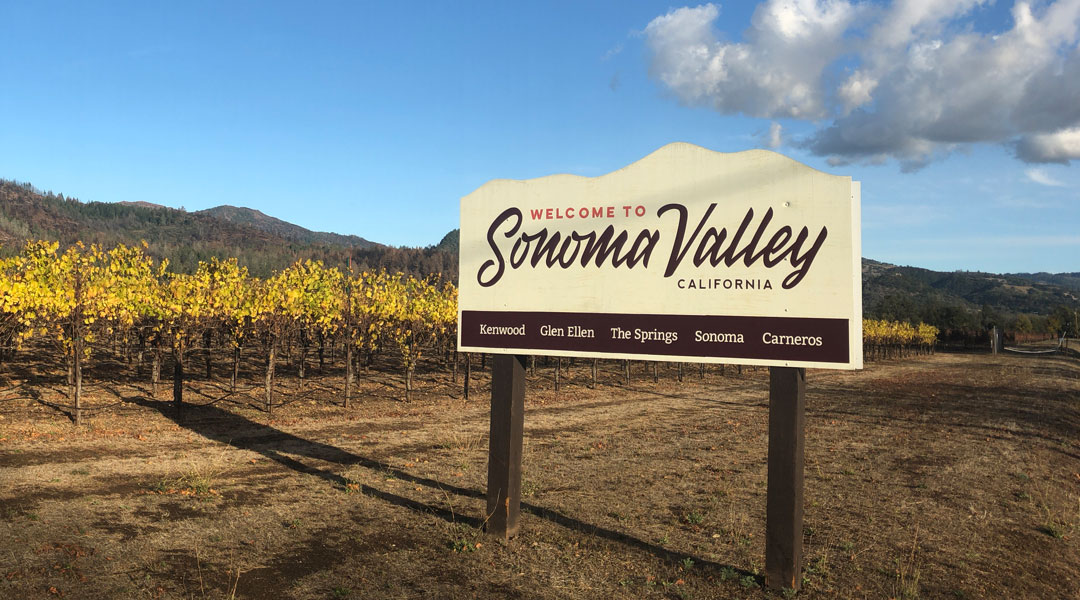 Sonoma Valley sign at St. Francis Winery
