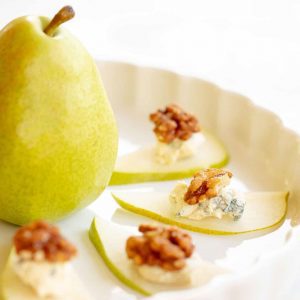 plated pears