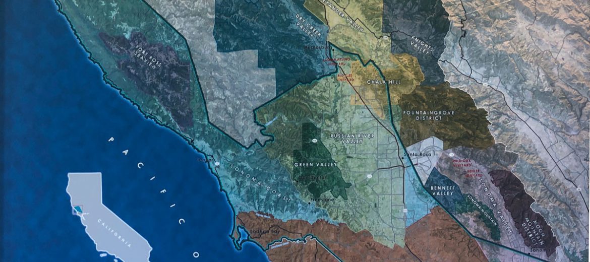 Sonoma County topographical map