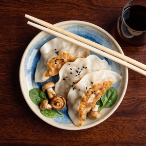 Forrest Mushroom and Baby Spinach Potstickers