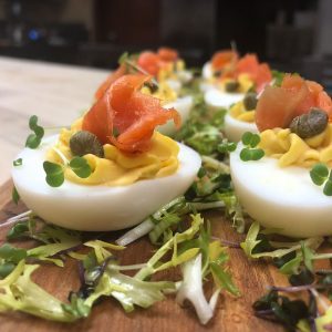 Smoked Salmon Deviled Eggs