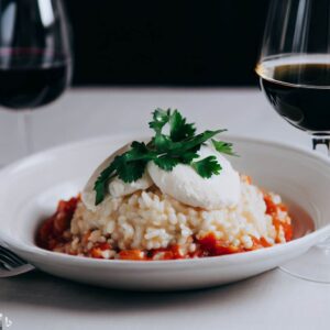 tomato burrata tomato burrata risotto tomato risotto