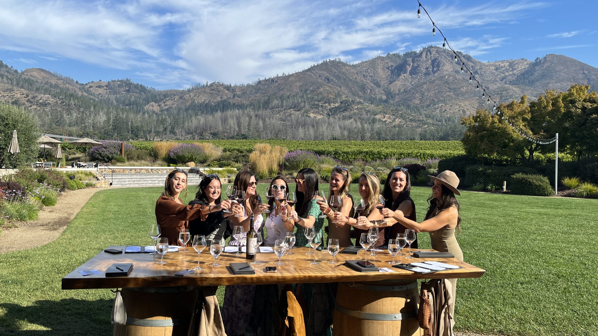 Group of ladies enjoying a Tower Tasting